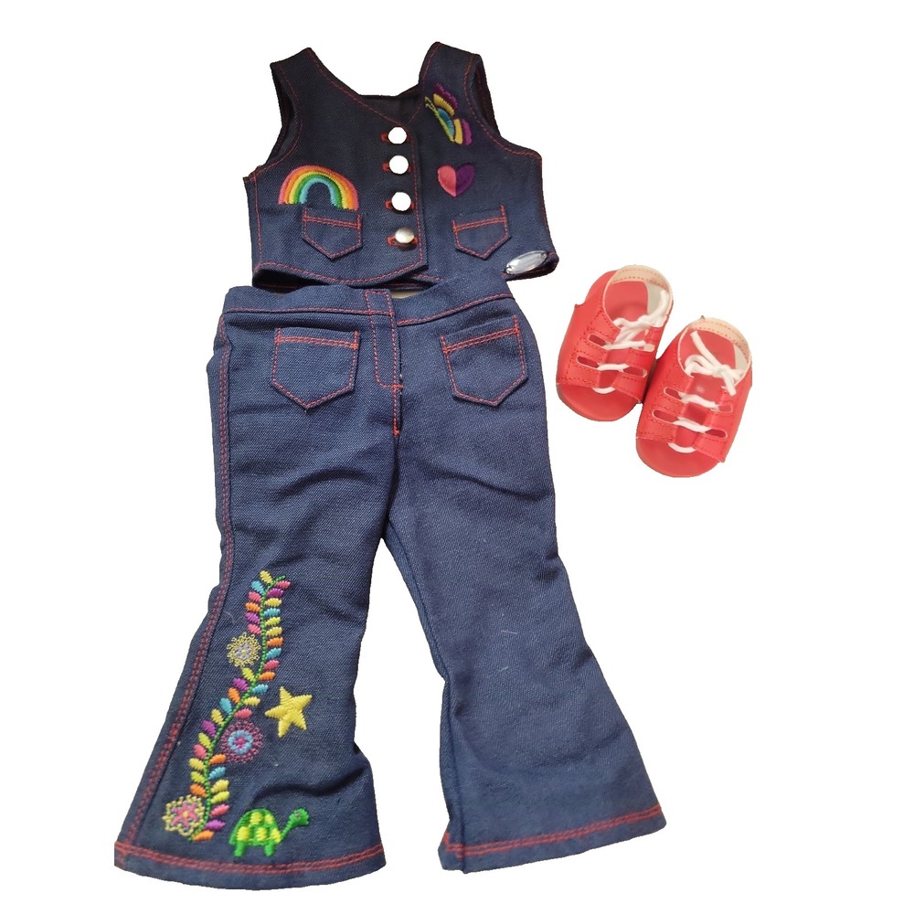 American Girl Julie's Pinball Outfit Retired Vest Pants Shoes NO HAT